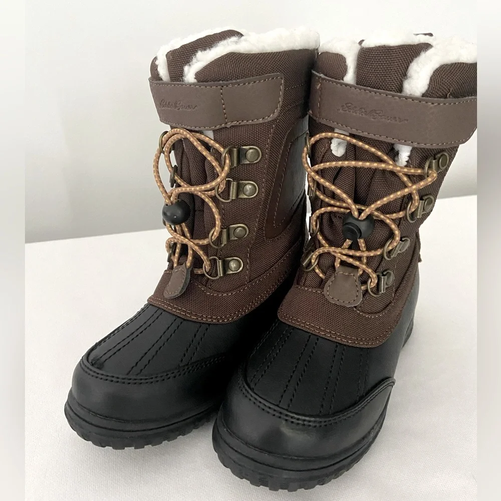 EDDIE BAUER  KIDS BROWN WINTER BOOTS (NWOT)